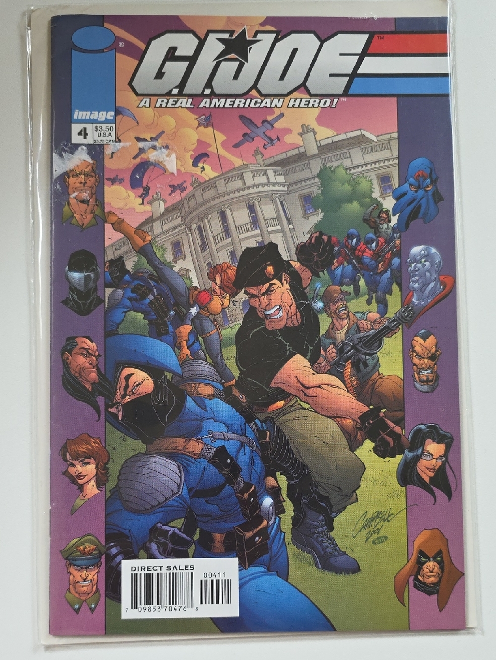 Image Comics G.I. Joe Comic Book "A Real American Hero" #4 Campbell Cover